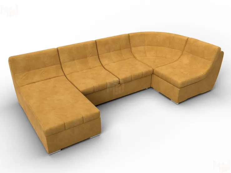 Диван П-образный модульный Холидей ( BRUT 10 желтый )