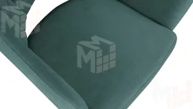 Стул София Т6 Черный муар, Велюр D006 бирюзовый