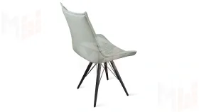 Стул Фэнди К3 Черный муар, Велюр Confetti Silver