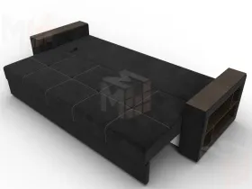 Диван прямой Дубай Лайт ( SEVEN 35 черный )