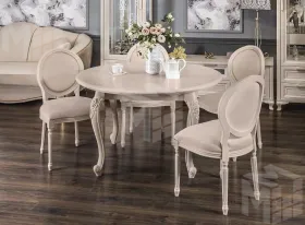 Стол Мокко круглый бежевый