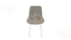 Стул OSCAR Белый муар, Велюр L003 бежевый