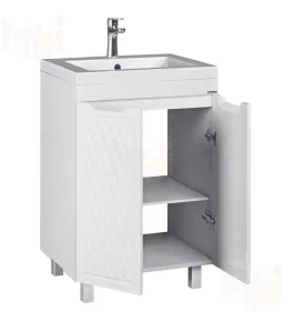 Тумба под умывальник "Andrea 58" 3D без ящика Домино