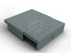 Диван прямой Лига-107 (140) ( Амур 07 серый )