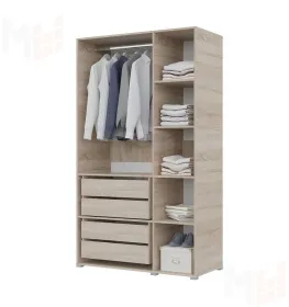 Шкаф Бостон 3-х створчатый 1500 с ящиками (сонома)