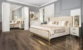 Спальня Lara 5-ств белый глянец