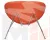 Кресло дизайнерское DOBRIN EMILY (оранжевая ткань AF, хромированная сталь)