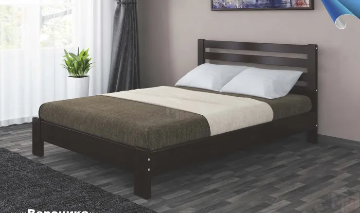 Кровать Вероника 90*200 (орех темный)