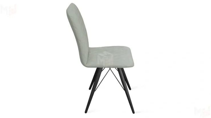 Стул Стенли К3 Черный муар, Велюр Confetti Silver