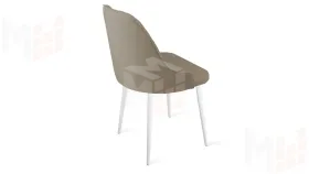 Стул Гранд К1К Белый матовый, Велюр Confetti Smoke