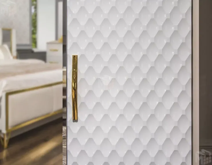 Шкаф Lara 4-дверный белый глянец