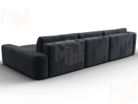 Диван угловой Лига-066 НПБ Лонг угол правый ( TOWER 11 темно-серый )