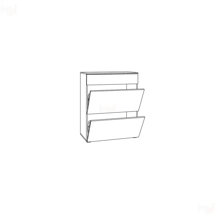 Тумба для обуви 16.121 Остин белый шагрень