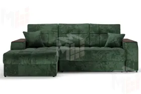 Угловой диван-кровать Лас-Вегас Зеленый левый