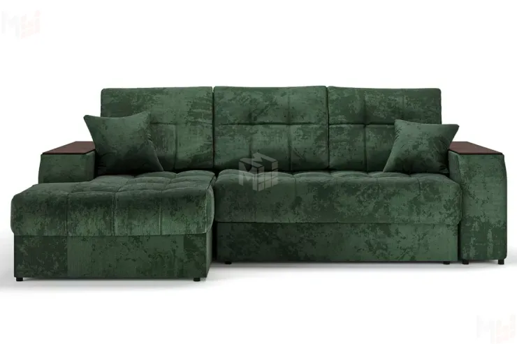 Угловой диван-кровать Лас-Вегас Зеленый левый
