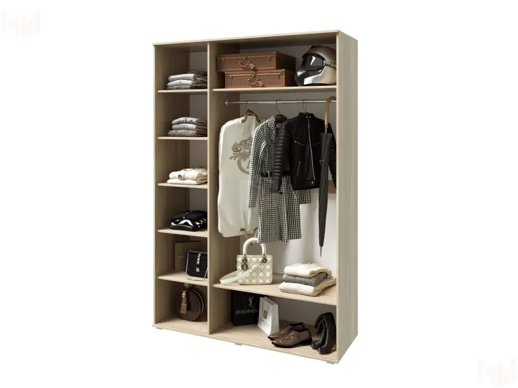 Шкаф 3-х дверный Ким (сонома/графит)