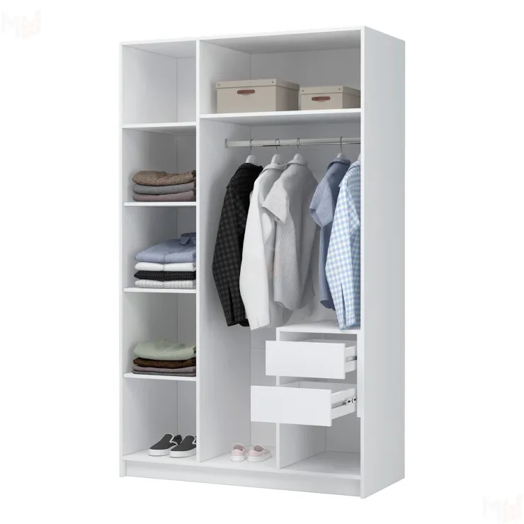 Шкаф для одежды ШК-02 Лион 3-х створчатый, белый