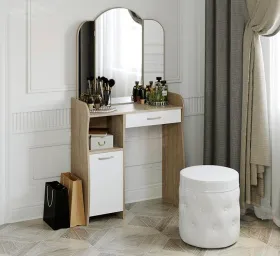 Стол туалетный София Т1 (Дуб сонома/Белый)