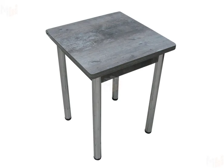 Стол Ломберный поворотно-раскладной 580*580 (штейн темный), ножки хром