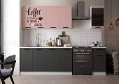 Кухня Техно New 2,0 комп. №3 с ф/п 4 Пудра софт/Графит софт