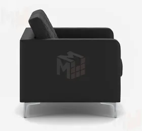 Двухместный офисный диван CHAIRMAN АКТИВ чёрный