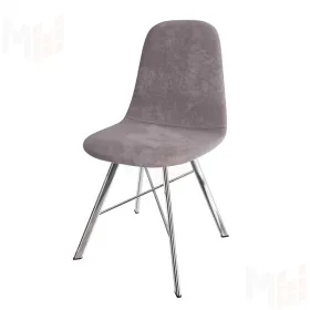 Стул Кассиопея (велюр дымчато-розовый, ноги хром)