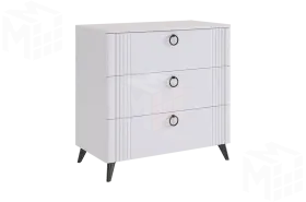 Комод Ева белое дерево/белый матовый