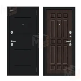 Входная металлическая дверь Мило Букле черное/Wenge Veralinga