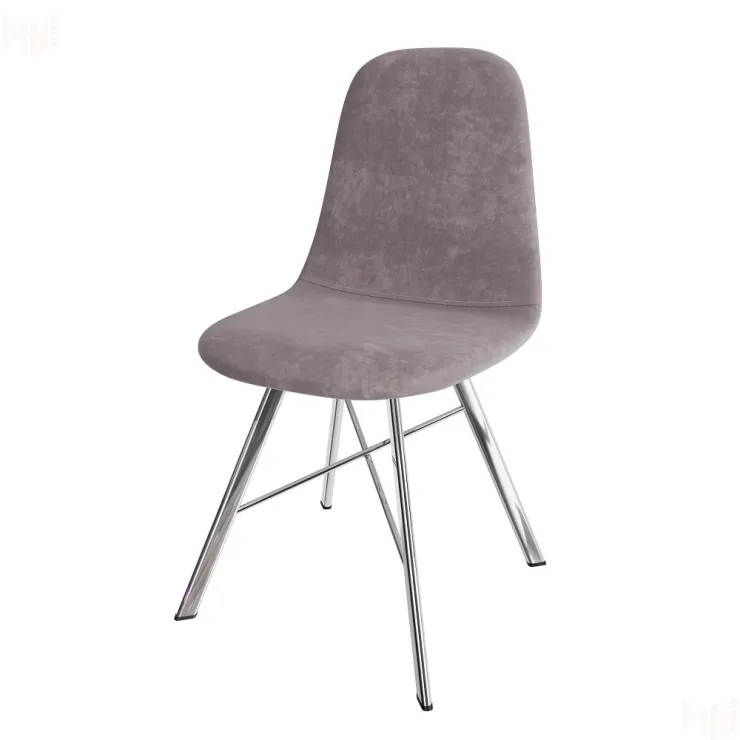 Стул Кассиопея (велюр дымчато-розовый, ноги хром)