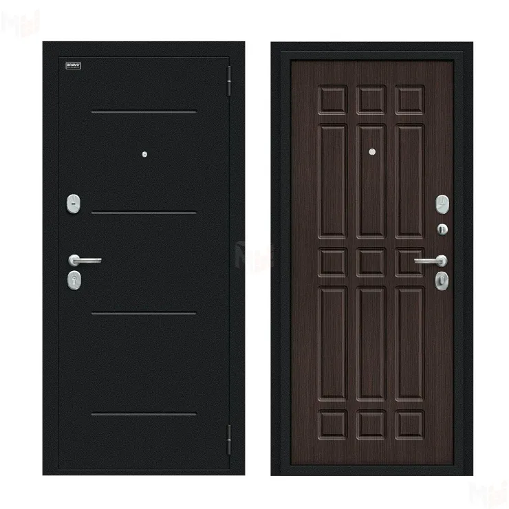 Входная металлическая дверь Мило Букле черное/Wenge Veralinga