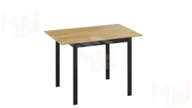 Стол раздвижной Слайд Тип 1 Черный муар, Дуб Крафт золотой