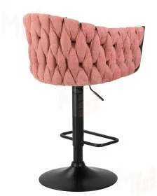 Стул барный DOBRIN LEON (розовая ткань (LAR 275-10))