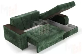 Угловой диван-кровать Лас-Вегас Зеленый правый 