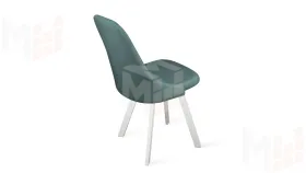 Стул Франк (паук) исп. 2 - ДП2-30 Белый матовый/Madera Aquamarine (аквамарин)