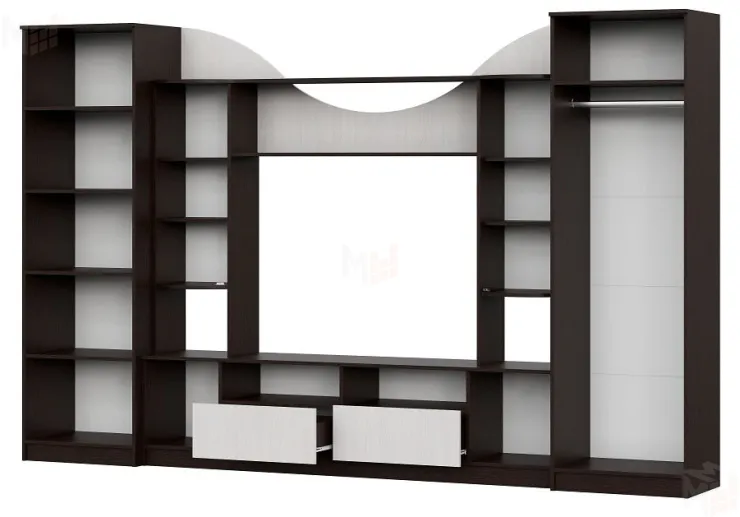 Гостиная МГС 8 исп 1 Дуб Венге/Ясень анкор светлый