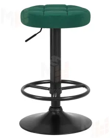 Табурет барный DOBRIN BRUNO BLACK (зеленый велюр (MJ9-88))
