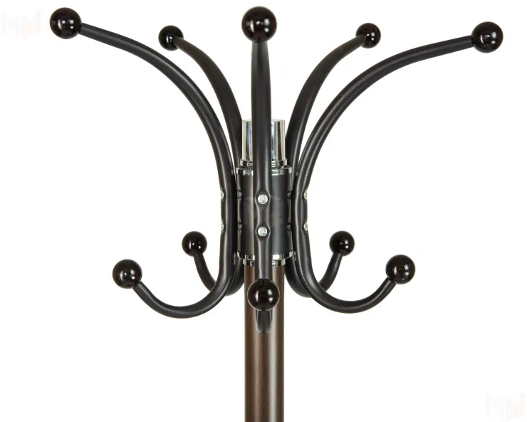 Вешалка напольная DOBRIN CLYDE (чёрный мрамор, коричневый под дерево)