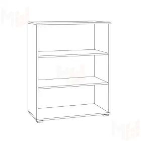 Шкаф витрина Остин 16.394.01 белый шагрень