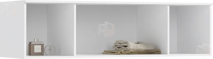 Шкаф Норд 4-х створчатый с антресолью (белый/белый глянец)