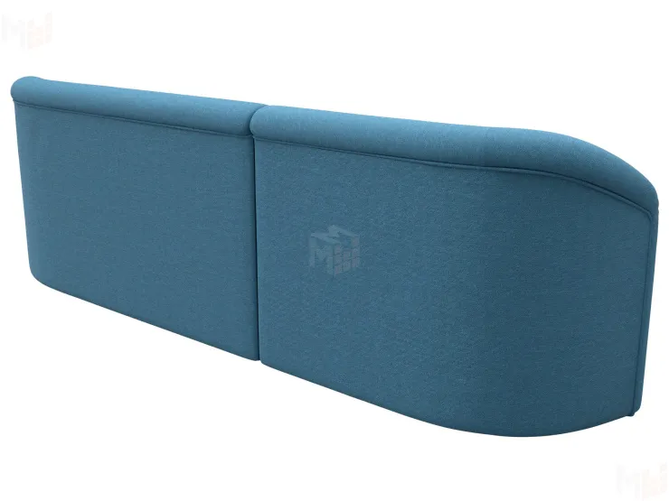 Диван прямой Лига-027 угол левый ( Амур голубой )