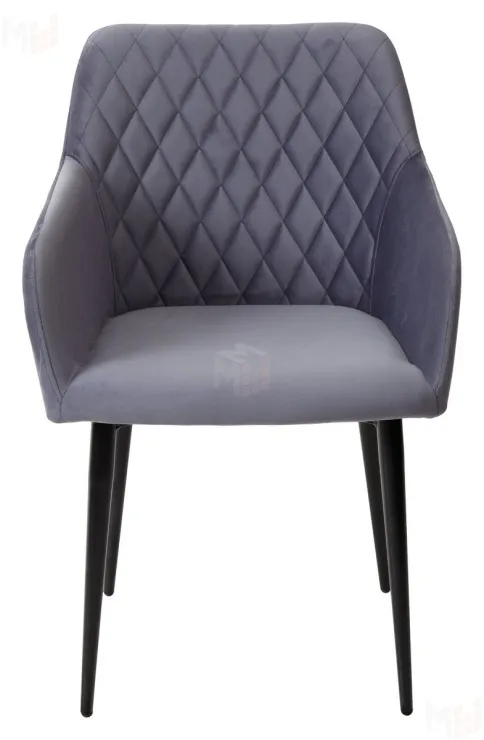 Стул BRANDY-X Серый велюр / черный каркас