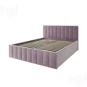 Мягкая кровать Лана 1,6 с подъемным механизмом (пудра велюр)