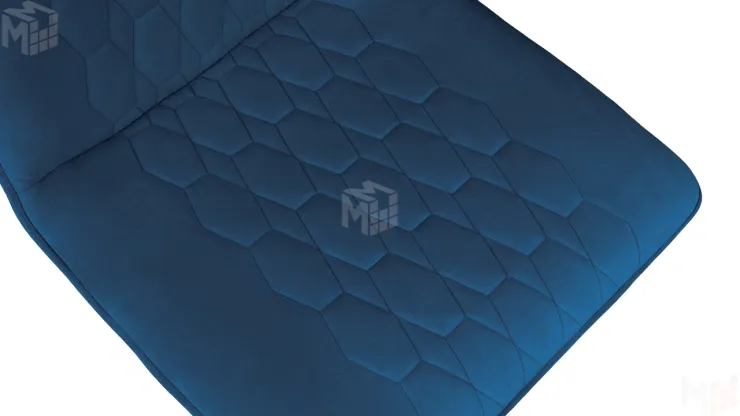 Стул Хьюго К4 Белый матовый, Велюр Confetti Blue