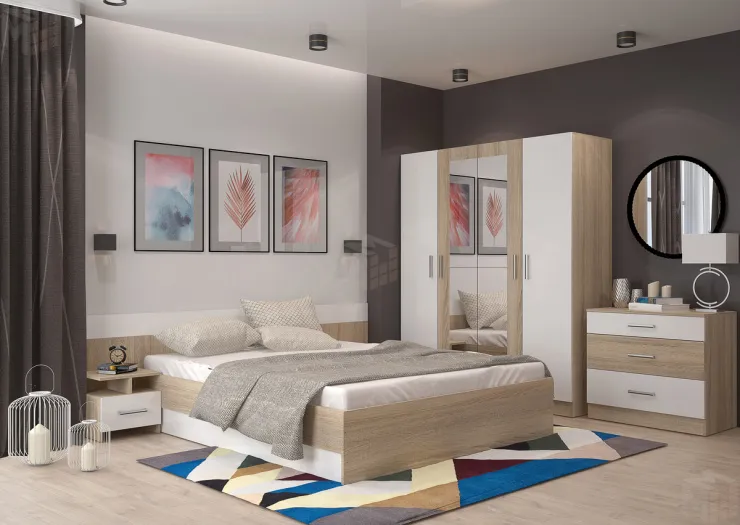 Спальня Леси (сонома/белый)