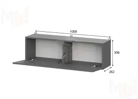 Шкаф навесной Денвер Графит серый
