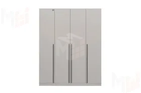 Шкаф 4-х створчатый Николь 24 Кашемир/Черный