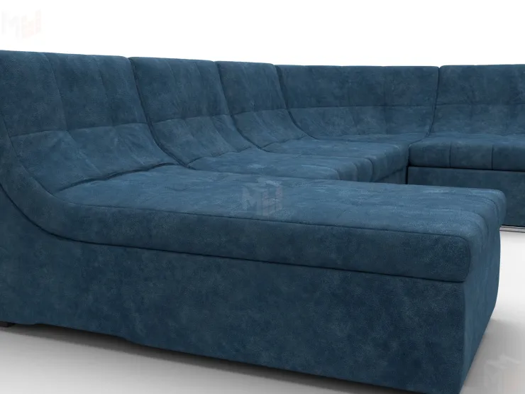Диван П-образный модульный Холидей ( BRUT 11 синий )