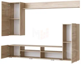 Гостиная МИЯ Дуб Сонома - Белый глянец