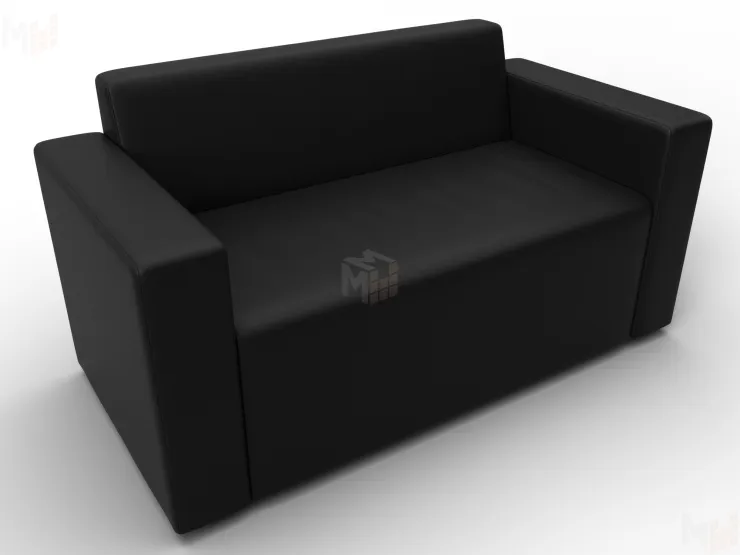 Диван прямой Лига-093 ( Черный )