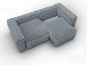 Диван прямой Лига-081 НПБ ( TOWER 10 серый )